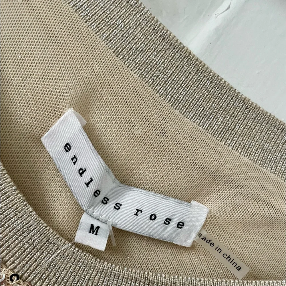 Anthropologie Endless Rose Sleeveless sequin sweater (M) - Picture 3 of 5